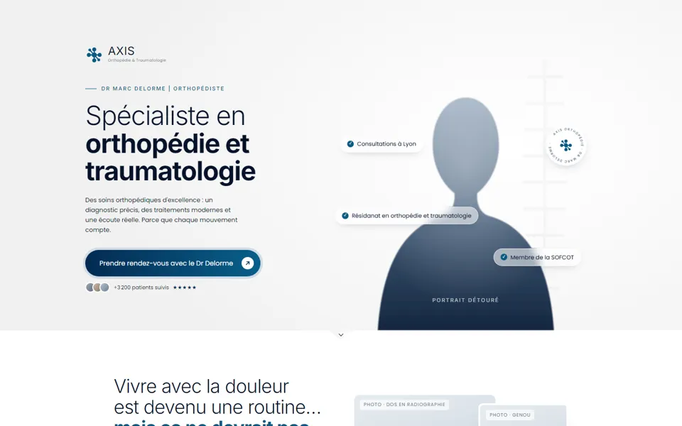 Haut de page du style D, Médical premium